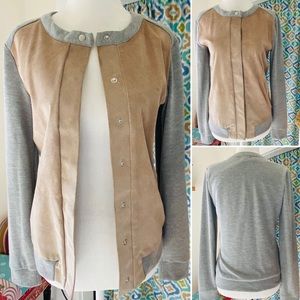 ecru Suede and Sweater Jacket (size S)